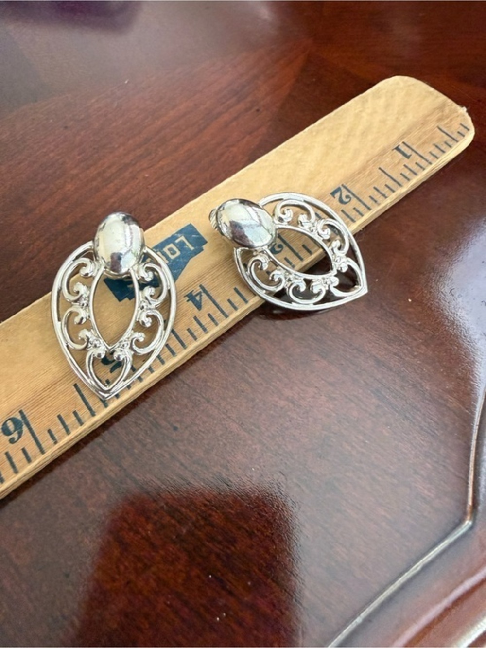 Vintage Silver Tone Clip On Earrings